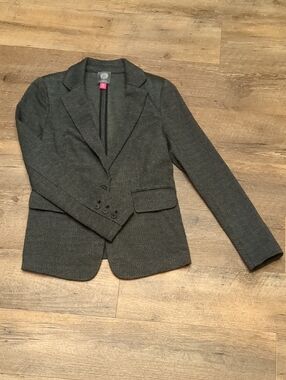 Vince Camuto Charcoal Herringbone Blazer